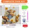 Cow Diamond Art Kits for Adults, Highland Cow Diamond Art Kits, Full Drill Round Sunflower Diamond Painting Kits, DIY Gem Art and Crafts for Home Wall Decor Gift 14x14inch